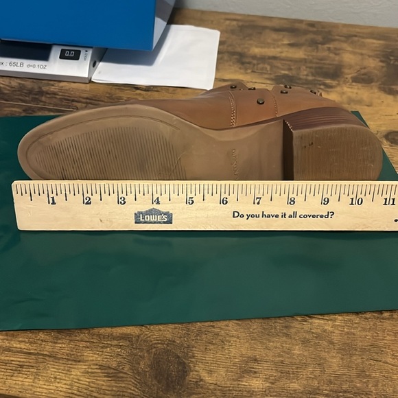 Franco Sarto Richland Ankle Boot Women 9.5M Brown Leather Slip On Pointed Toe - Picture 8 of 8